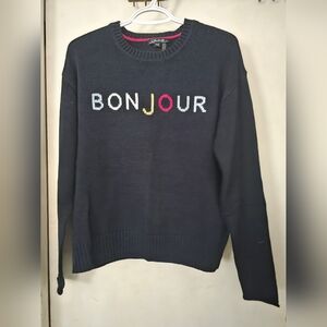 Black Bonjour Sweater